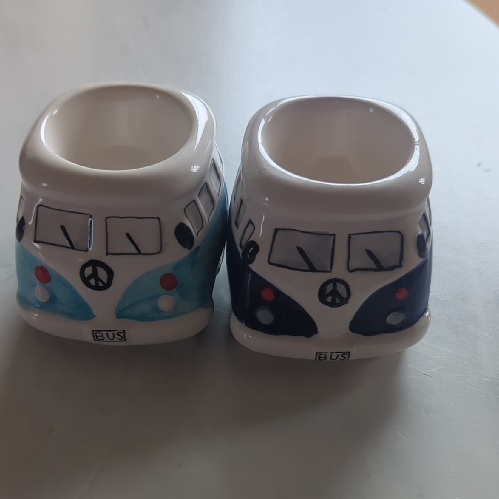 Ceramic Vintage Bus Boiled Egg 🥚 Holders